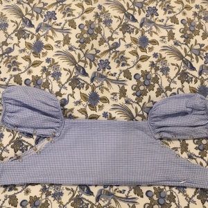 Blue gingham puddle jumper cover